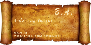 Brázay Adina névjegykártya